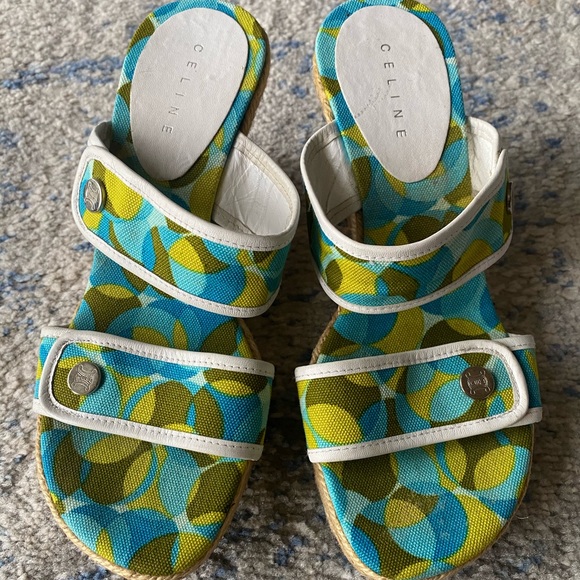 Vintage Y2K Celine Platform Sandals - Picture 1 of 5